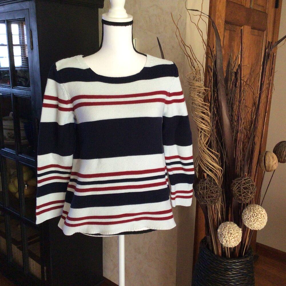 Lemon Tart Striped Red/White/Blue Sweater